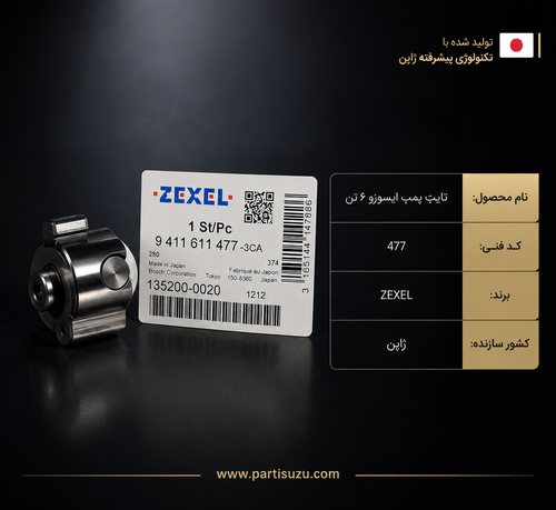تایپیت کامل پمپ ایسوزو6تن کد 477